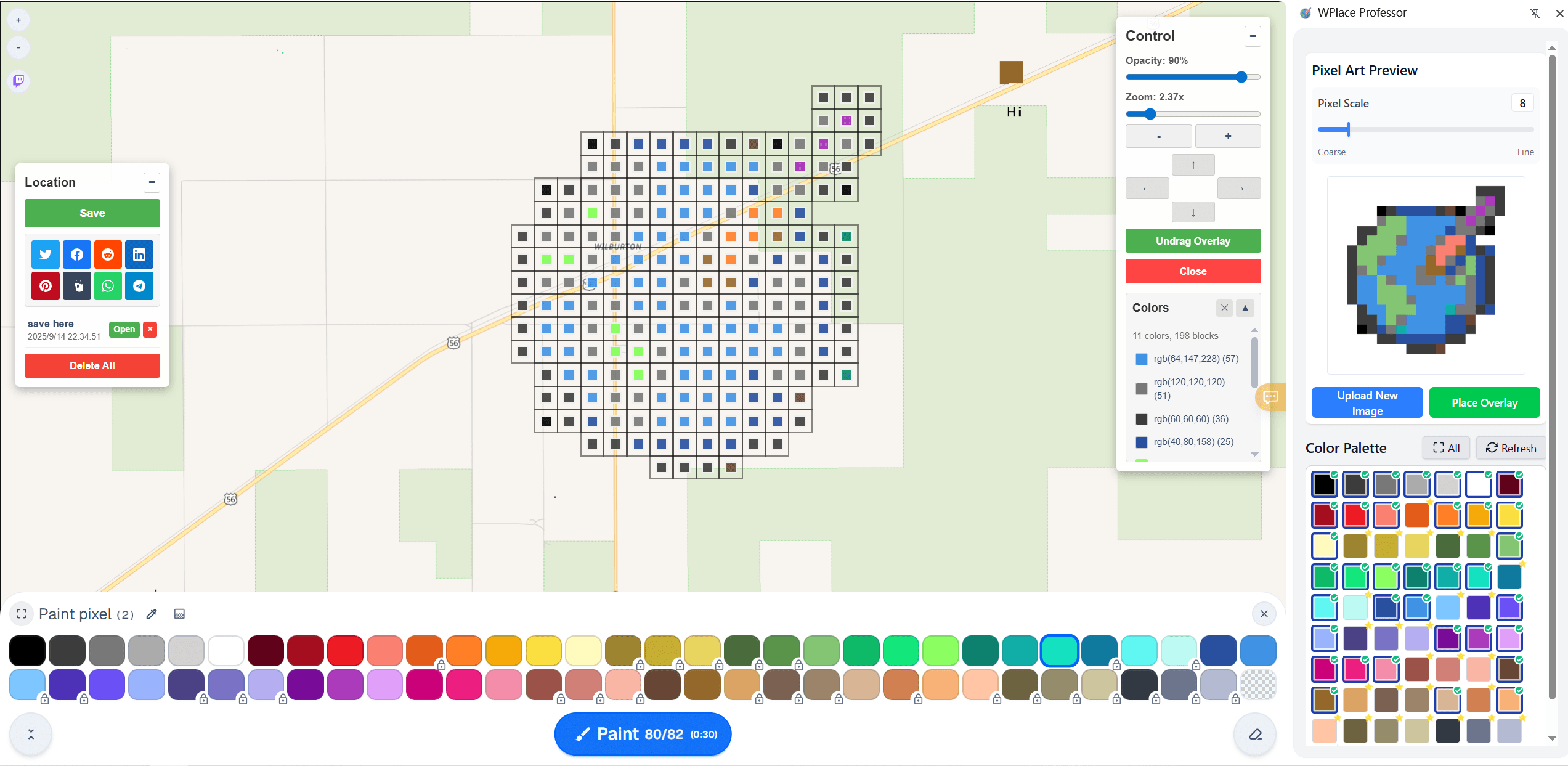 Wplace Professor Chrome Extension